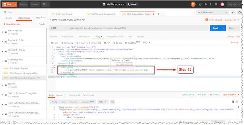 POST Request With SOQL Query Envelope